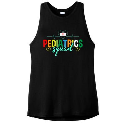 Pediatrics Squad Funny Pediatric Nurse Care Health Cute Gift Ladies PosiCharge Tri-Blend Wicking Tank