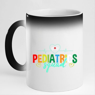 Pediatrics Squad Funny Pediatric Nurse Care Health Cute Gift 11oz Black Color Changing Mug