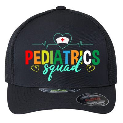 Pediatrics Squad Funny Pediatric Nurse Care Health Cute Gift Flexfit Unipanel Trucker Cap