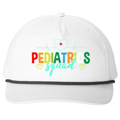 Pediatrics Squad Funny Pediatric Nurse Care Health Cute Gift Snapback Five-Panel Rope Hat