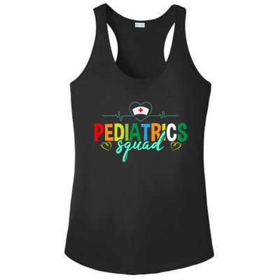 Pediatrics Squad Funny Pediatric Nurse Care Health Cute Gift Ladies PosiCharge Competitor Racerback Tank