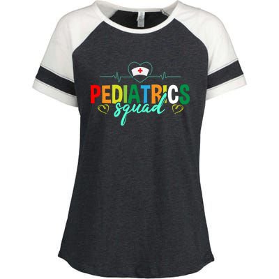 Pediatrics Squad Funny Pediatric Nurse Care Health Cute Gift Enza Ladies Jersey Colorblock Tee