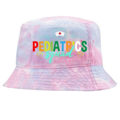 Pediatrics Squad Funny Pediatric Nurse Care Health Cute Gift Tie-Dyed Bucket Hat