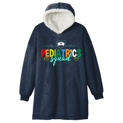 Pediatrics Squad Funny Pediatric Nurse Care Health Cute Gift Hooded Wearable Blanket