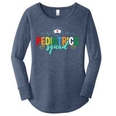 Pediatrics Squad Funny Pediatric Nurse Care Health Cute Gift Women's Perfect Tri Tunic Long Sleeve Shirt