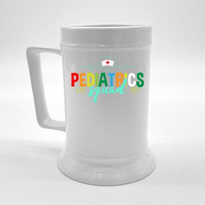 Pediatrics Squad Funny Pediatric Nurse Care Health Cute Gift Beer Stein