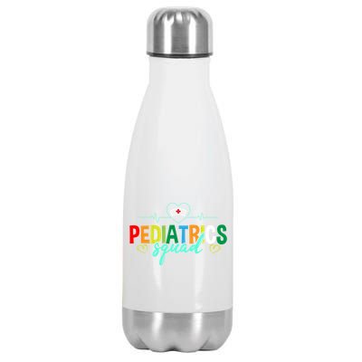 Pediatrics Squad Funny Pediatric Nurse Care Health Cute Gift Stainless Steel Insulated Water Bottle