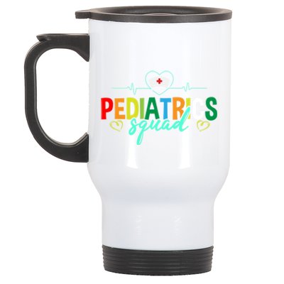 Pediatrics Squad Funny Pediatric Nurse Care Health Cute Gift Stainless Steel Travel Mug