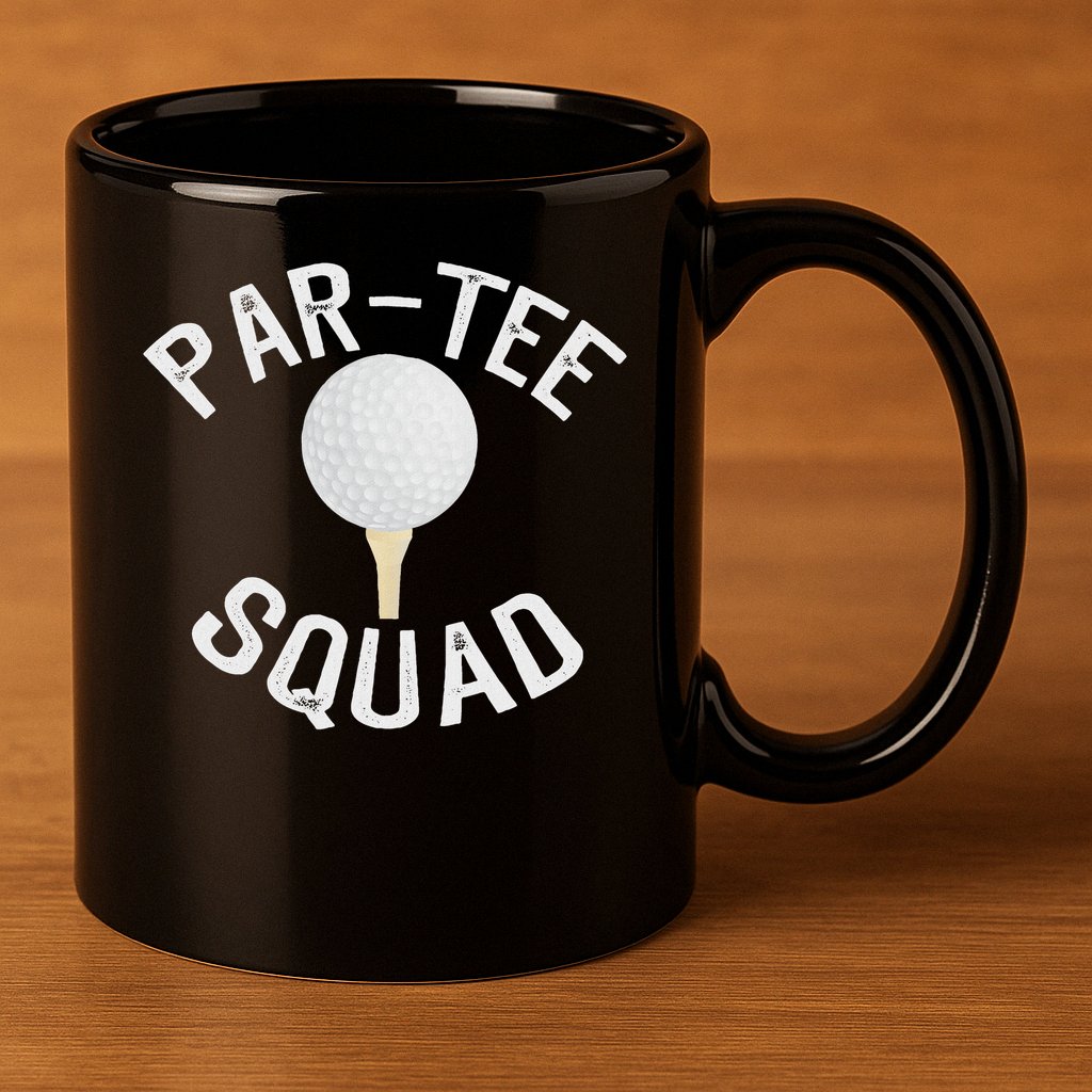 Par Squad Funny Golf Design For Golf Lovers 11oz C Handle Ceramic Mug