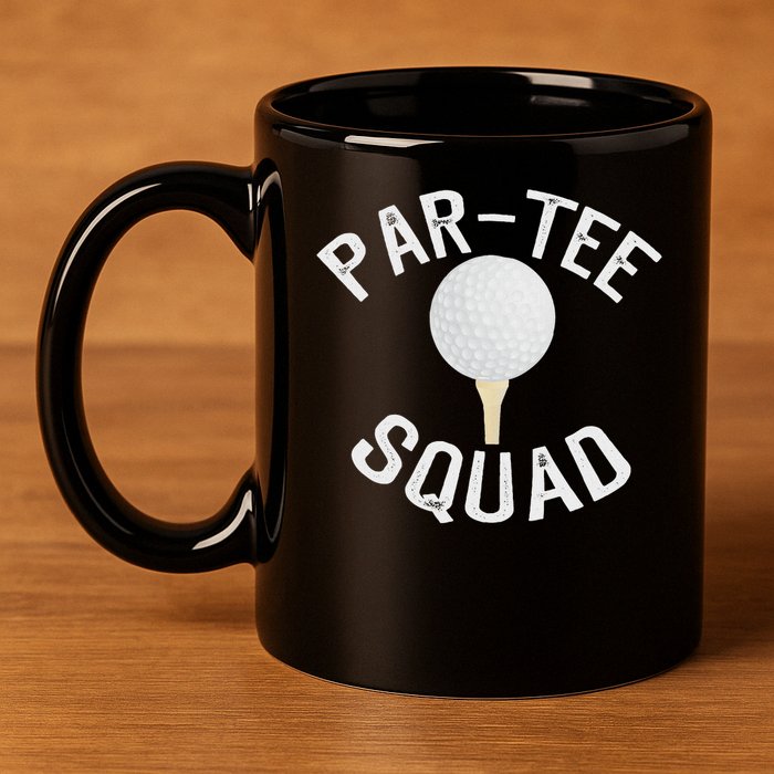 Par Squad Funny Golf Design For Golf Lovers 11oz C Handle Ceramic Mug