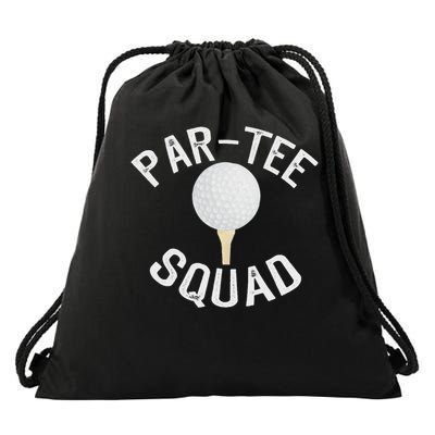 Par Squad Funny Golf Design For Golf Lovers Drawstring Bag
