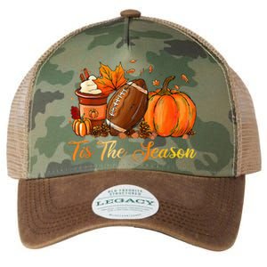 Pumpkin Spice Football Tis The Season Fall Thanksgiving Legacy Tie Dye Trucker Hat