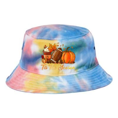 Pumpkin Spice Football Tis The Season Fall Thanksgiving Tie Dye Newport Bucket Hat