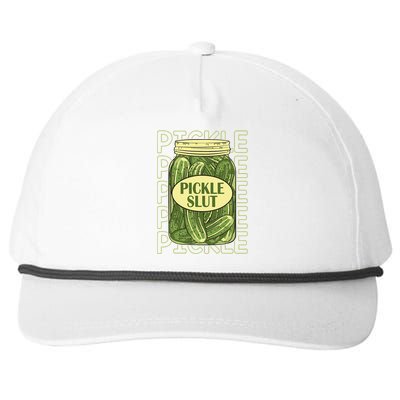 Pickle Slut Funny Pickle Slut Who Loves Pickles Apaprel Snapback Five-Panel Rope Hat