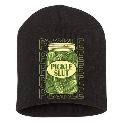 Pickle Slut Funny Pickle Slut Who Loves Pickles Apaprel Short Acrylic Beanie