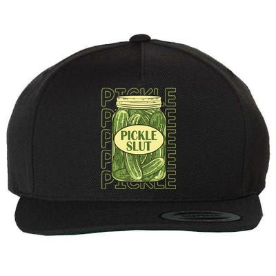 Pickle Slut Funny Pickle Slut Who Loves Pickles Apaprel Wool Snapback Cap