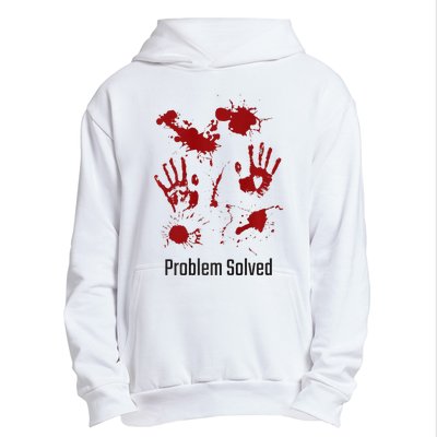 Problem Solved Funny Gory Halloween Dark Humour Urban Pullover Hoodie