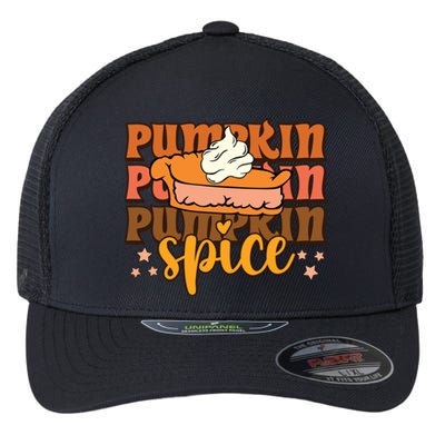 Pumpkin Spice Fall Vibes Autumn Season Thanksgiving Pumpkin Spice Funny Flexfit Unipanel Trucker Cap