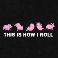 Pig Swine Farm Animal Funny This Is How I Roll Pig Ladies PosiCharge Tri-Blend Wicking Tank