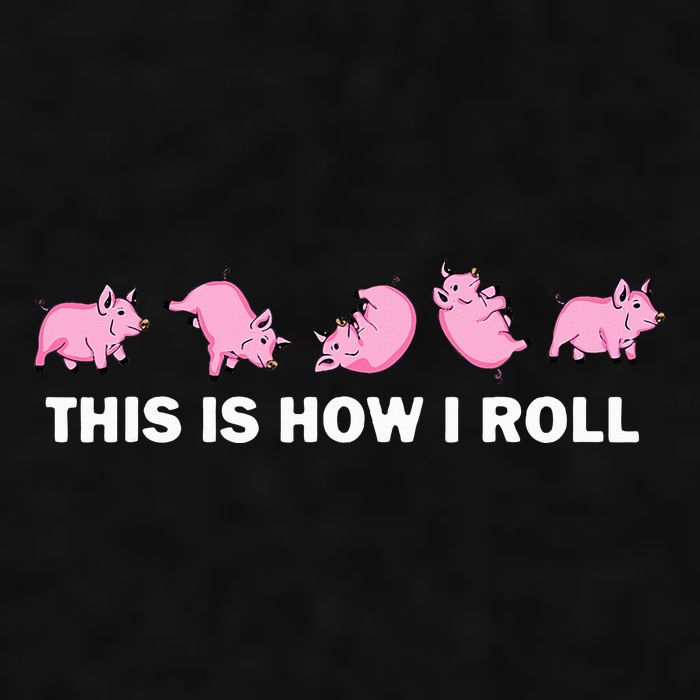 Pig Swine Farm Animal Funny This Is How I Roll Pig Ladies PosiCharge Tri-Blend Wicking Tank