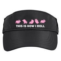 Pig Swine Farm Animal Funny This Is How I Roll Pig Adult Drive Performance Visor