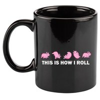 Pig Swine Farm Animal Funny This Is How I Roll Pig 11oz C Handle Ceramic Mug