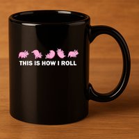 Pig Swine Farm Animal Funny This Is How I Roll Pig 11oz C Handle Ceramic Mug