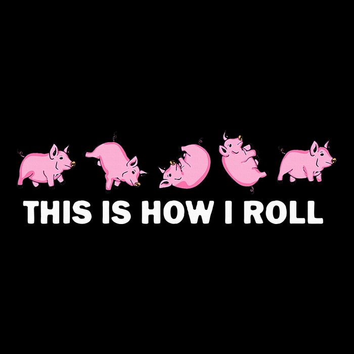 Pig Swine Farm Animal Funny This Is How I Roll Pig Drawstring Bag