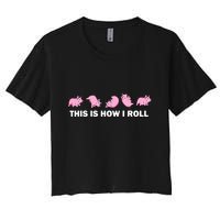 Pig Swine Farm Animal Funny This Is How I Roll Pig Crop Top