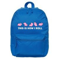 Pig Swine Farm Animal Funny This Is How I Roll Pig 16 in Basic Backpack