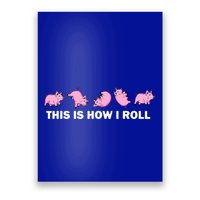 Pig Swine Farm Animal Funny This Is How I Roll Pig Poster