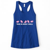 Pig Swine Farm Animal Funny This Is How I Roll Pig Womens Tank Top