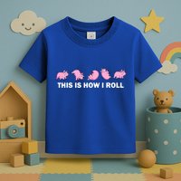 Pig Swine Farm Animal Funny This Is How I Roll Pig Toddler T-Shirt