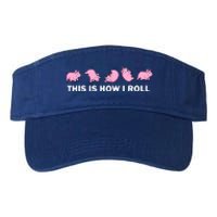 Pig Swine Farm Animal Funny This Is How I Roll Pig Valucap Bio-Washed Visor