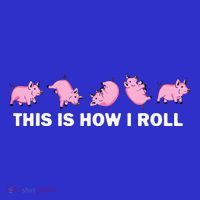 Pig Swine Farm Animal Funny This Is How I Roll Pig Short Acrylic Beanie