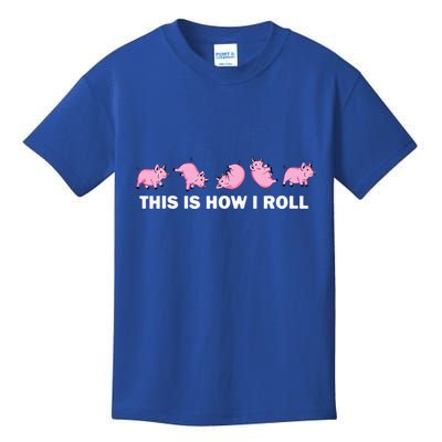 Pig Swine Farm Animal Funny This Is How I Roll Pig Kids T-Shirt