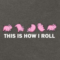 Pig Swine Farm Animal Funny This Is How I Roll Pig Cotton Canvas Backpack