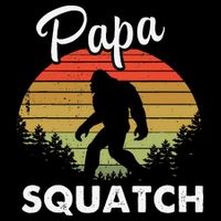 Papa Squatch Funny Bigfoot Camping Hiking Outdoor Father Day Flat Bill Trucker Hat