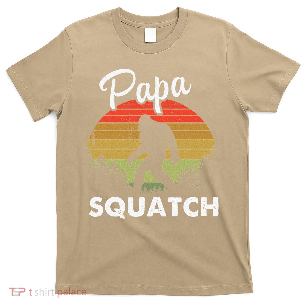 Papa Squatch Funny Bigfoot Camping Hiking Outdoor Father Day T-Shirt