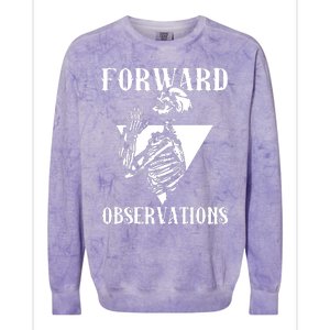 Praying Skeleton Forward Observation Colorblast Crewneck Sweatshirt