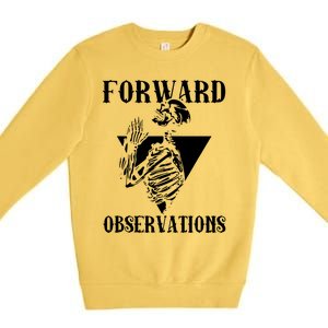 Praying Skeleton Forward Observation Premium Crewneck Sweatshirt