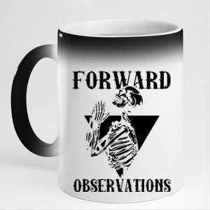 Praying Skeleton Forward Observation 11oz Black Color Changing Mug