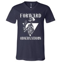 Praying Skeleton Forward Observation V-Neck T-Shirt