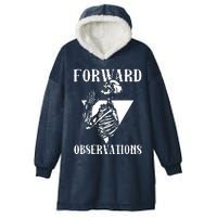 Praying Skeleton Forward Observation Hooded Wearable Blanket