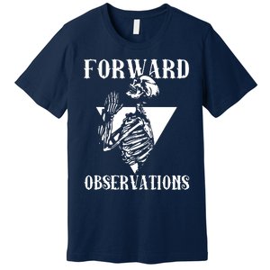 Praying Skeleton Forward Observation Premium T-Shirt