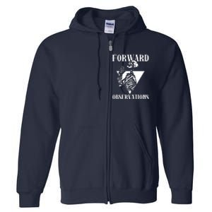 Praying Skeleton Forward Observation Full Zip Hoodie