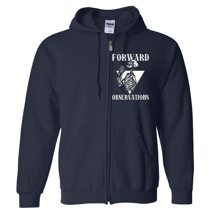 Praying Skeleton Forward Observation Full Zip Hoodie