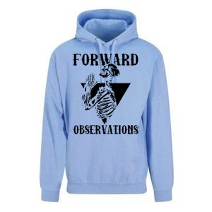 Praying Skeleton Forward Observation Unisex Surf Hoodie