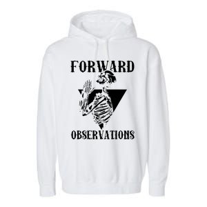 Praying Skeleton Forward Observation Garment-Dyed Fleece Hoodie