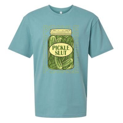 Pickle Slut Funny Pickle Slut Who Loves Pickles Sueded Cloud Jersey T-Shirt